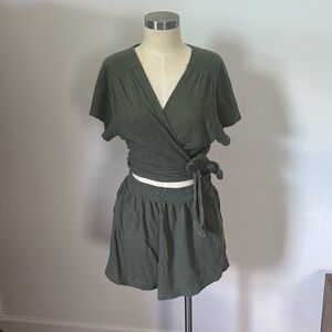 Free People cotton linen romper